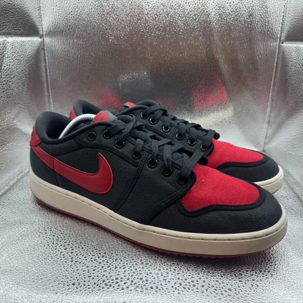 Size 11.5 Nike Air Jordan KO 1 Low QS Mens‎ Black Red Athletic Shoes DX4981-006